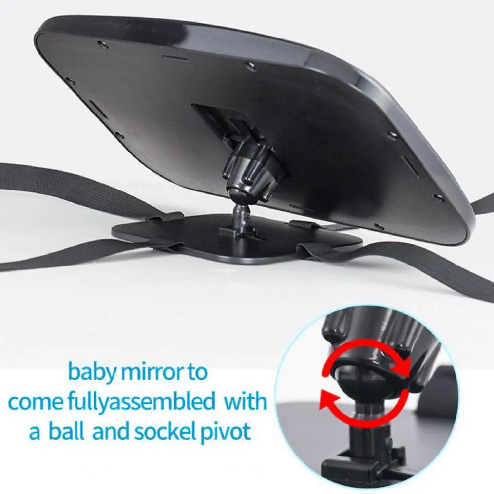 Безопасное универсальное зеркало заднего вида для младенцев, черное зеркало заднего сиденья для квадроциклов от AliExpress WW