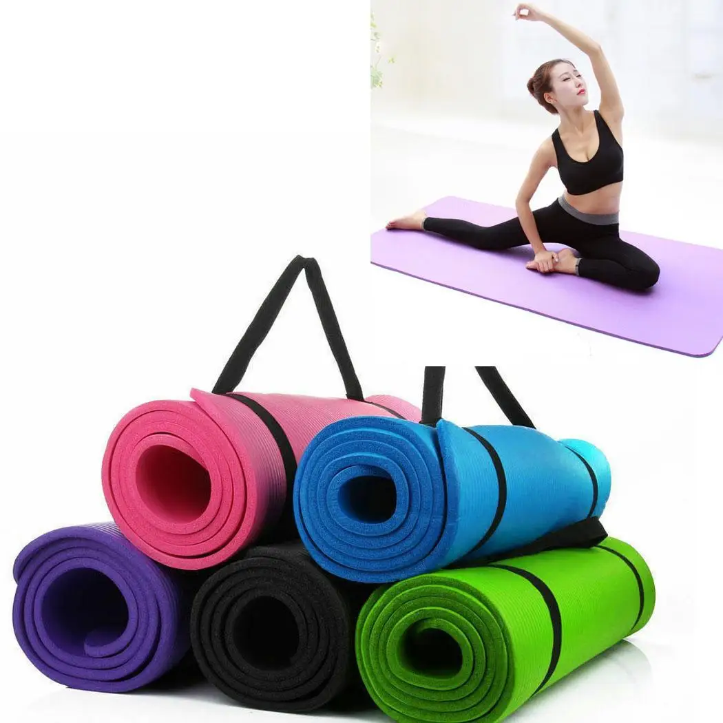 60x25 см прочная портативная нескользящая Мягкая Для Фитнеса Йоги йоги фиолетовый
