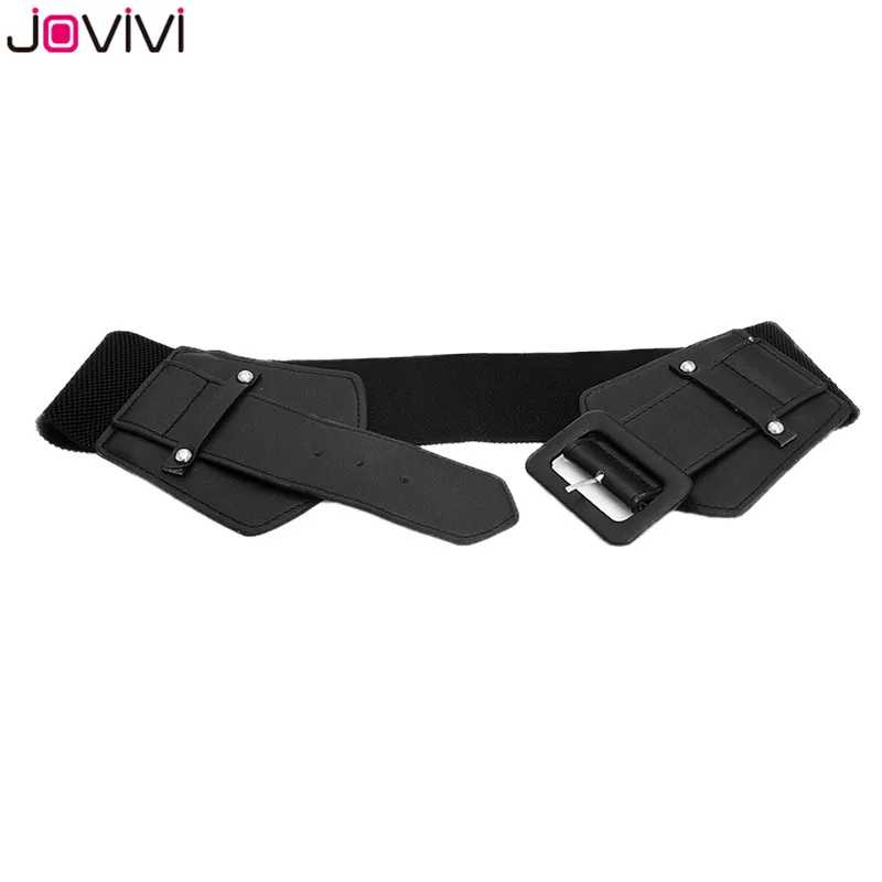 Женский эластичный пояс Jovivi из эластичной кожи широкий для женщин|Женские ремни|