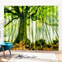 Photo sunshine forest curtains big tree 3d print Bedroom living room windproof thickening blackout curtains