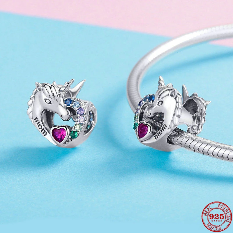 Neastamor Люблю Тебя мама шарма сердца бусины подходят к оригиналу Pandora браслет