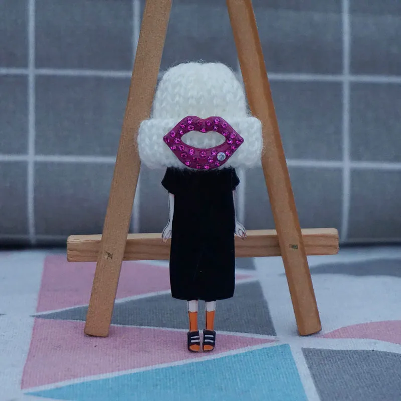 Мультяшные милые значки акриловые для рюкзака Значки губ одежды пластиковый