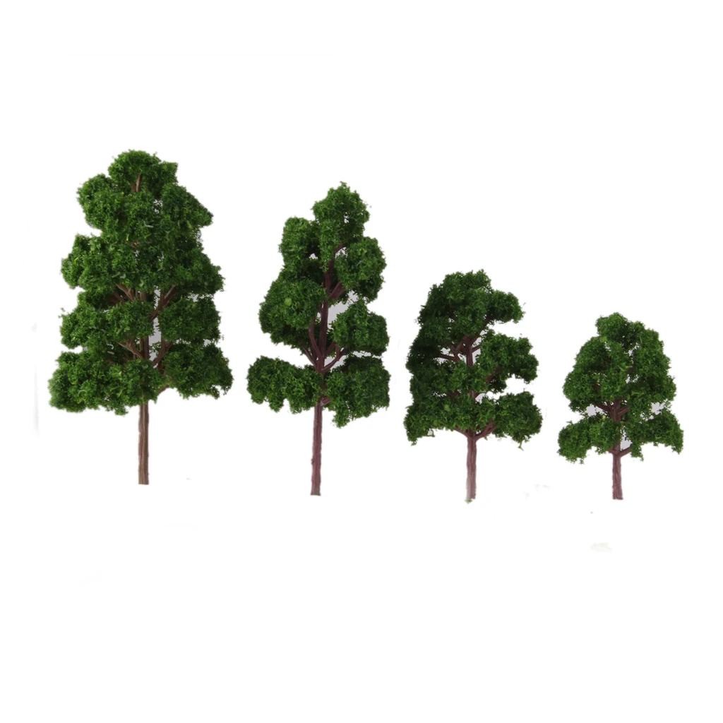 

Pack of 20 Plastic DIY Mini Model Trees for Train Diorama Scenery Decors