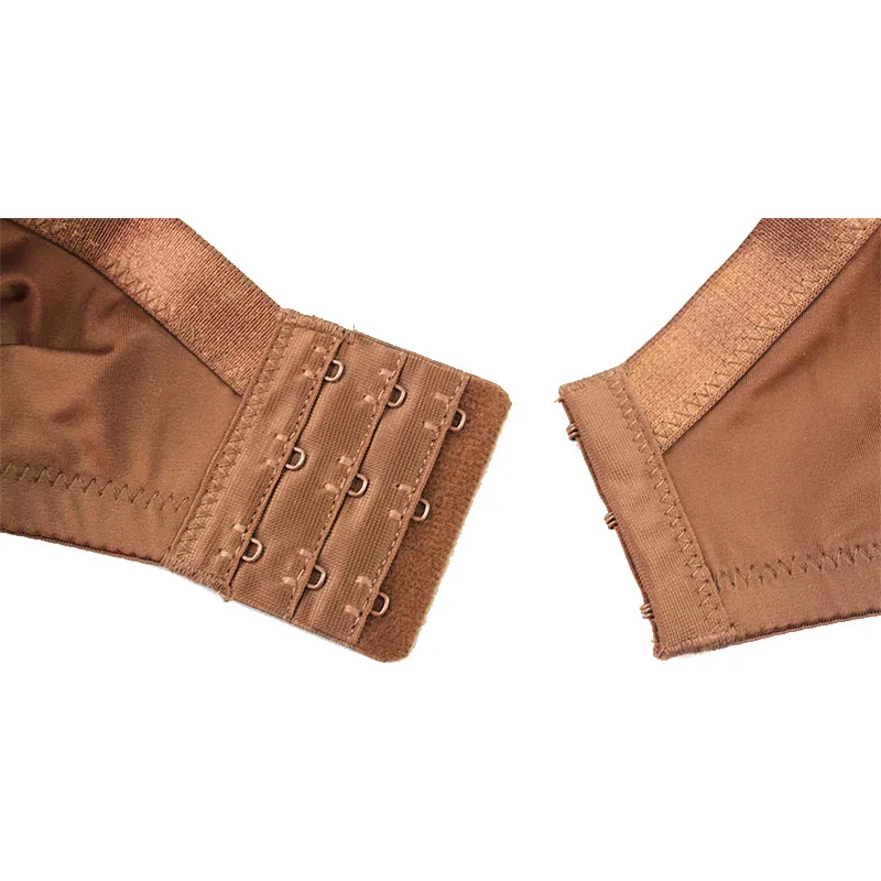 Mierside Big Cup Ladies Underwear Brown Push Up Wireless Bra Breathable Bralette Comfortable Lace Everyday Lingerie