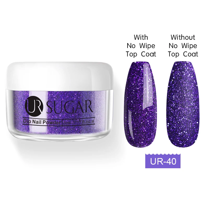 UR-40 Ur Sugar погружающаяся пудра для ногтей матовый эффект Блеск Пигмент натуральный сухой хром для гель-дизайна ногтей украшения маникюра 5 мл - Цвет: UR-40