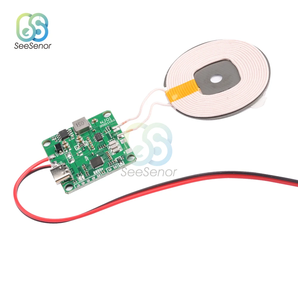 20W High Power 5V 12V 24V Fast Charging Wireless Charger Transmitter Module Type-c USB + Coil Qi Universal For Car Phone Battery |