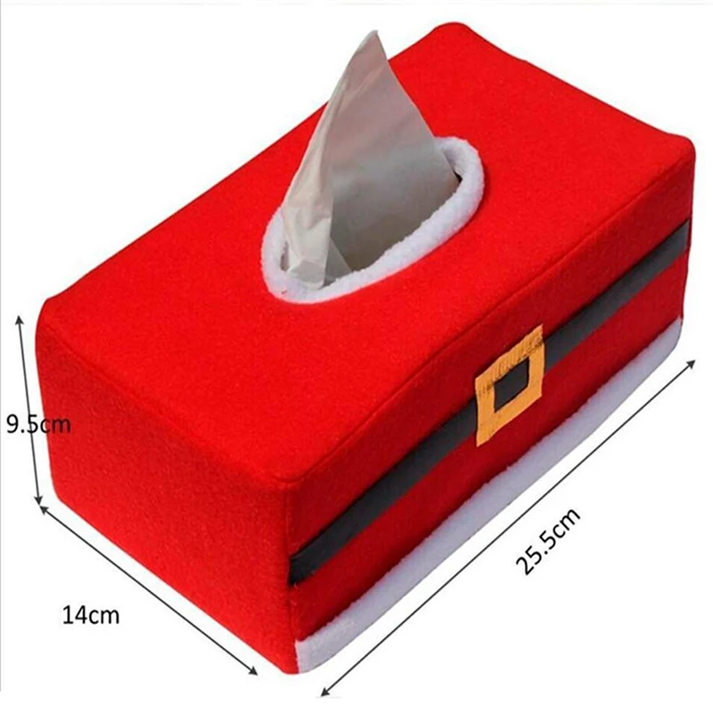

Creative Napkin Holder Merry Christmas Tissue Boxs Cover Xmas Supplies Bag Paper Towel Napkin Boxs Cover Home Table Decoration