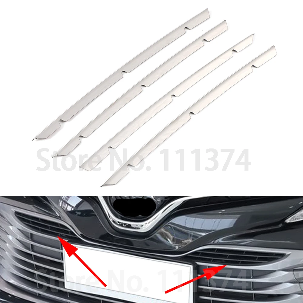 

Chrome Front Grille Small Trim Cover for Toyota Camry XV70 2018 2019 2020 Grill Strip Stainless Steel Decoration Accessories