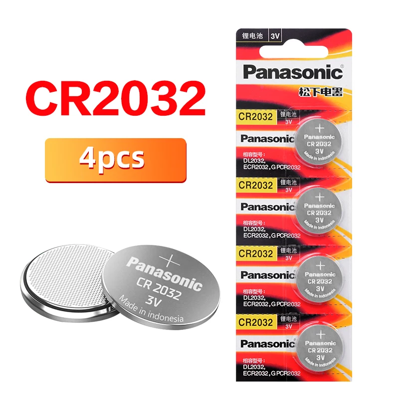 PANASONIC Original cr2032 4pcs Button Cell Batteries 3V Coin Lithium clocks watches Remote digital voice recorders cr2032
