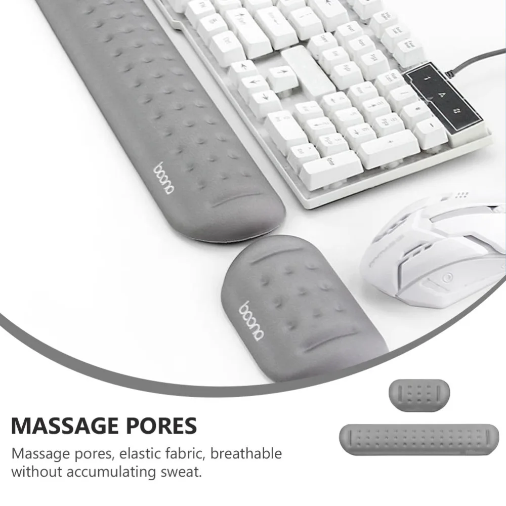 

1 Set/2pcs Keyboard and Wrist Rest Pad Memory Wrist Rest for Laptop