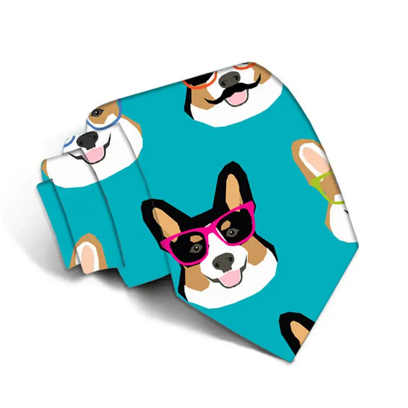 Модный мужской галстук с животным принтом мультяшная утка Тонкий