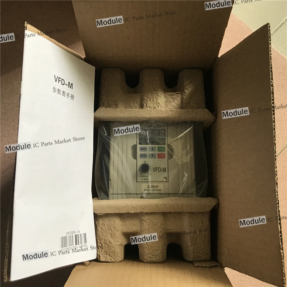 Вход 3ph 380V Выход инвертор VFD022M43B 2 KW-380V 0 ~ 480V 5A 1 400Hz 2.2kW 3 фазы Новый и оригинальный |