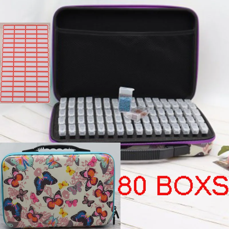 Новый стиль 80 коробок алмазная живопись Полная ручная сумка Бабочка