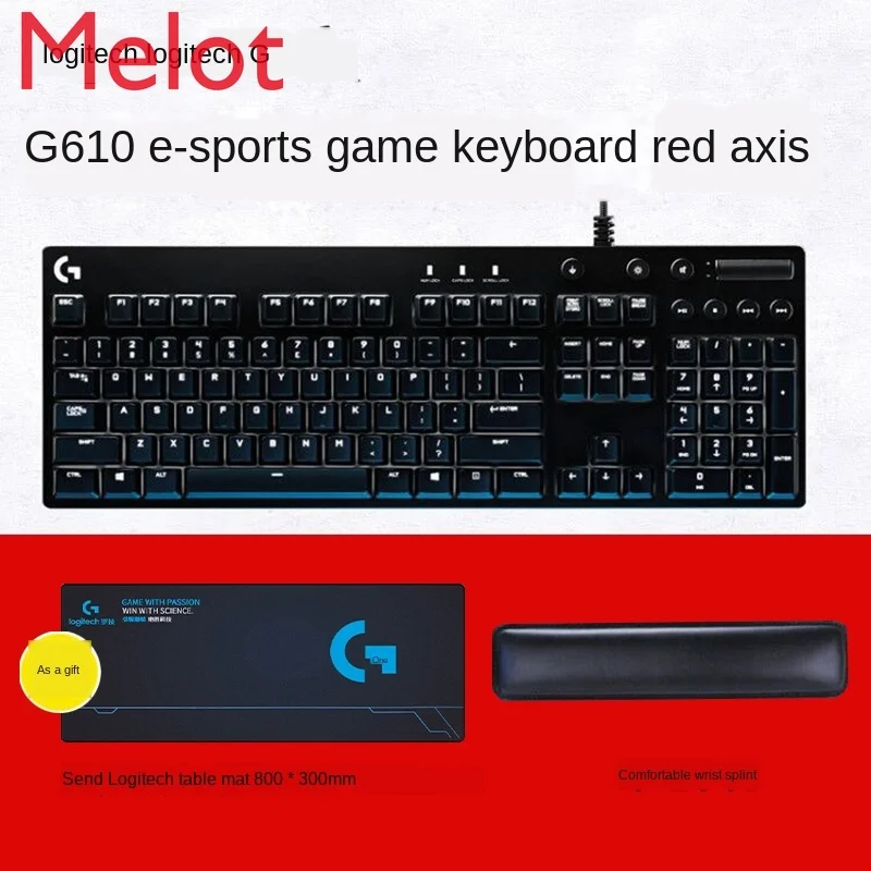 

G610 mechanical keyboard red green axis backlit computer desktop 104 - key mouse headphones