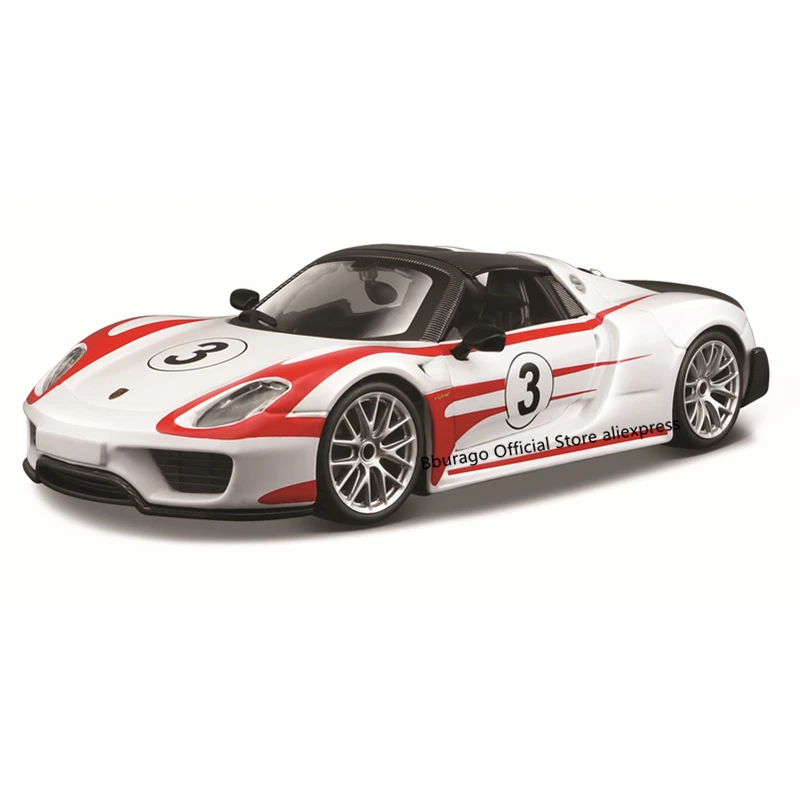 Bburago 1:24 Scale Porsche 918 Weissach alloy racing car Alloy Luxury Vehicle Diecast Cars Model Toy Collection Gift alloy diecast model trucks transport 1 50 engineering car vehicle scale truck collection gift toy