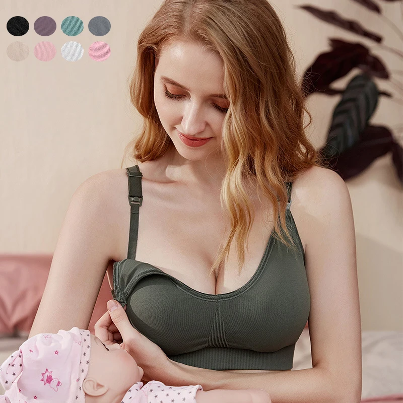 

Maternity Underwear Bra Cotton Slim Elastic Soft Arch Pregnancy Women Top for Feeding Nursing Breastfeeding Clothes Bralette