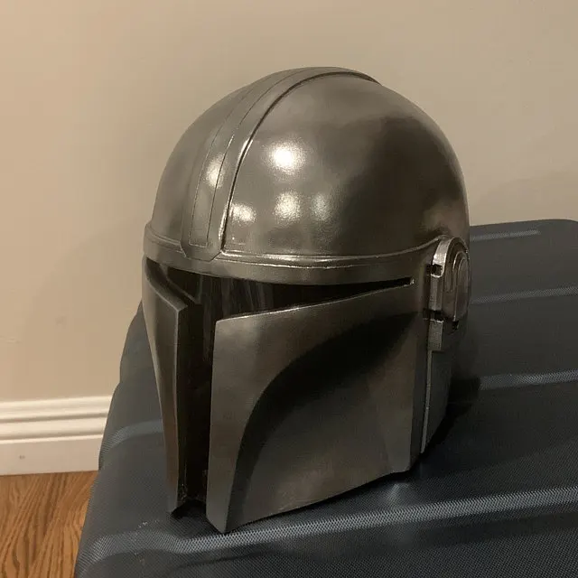 

GAMPORL Movie Star The Mandalorian Helmet Cosplay Mask Halloween Props Boba Fett Mask PVC Warrior Helmet Mask Fancy Dress Party