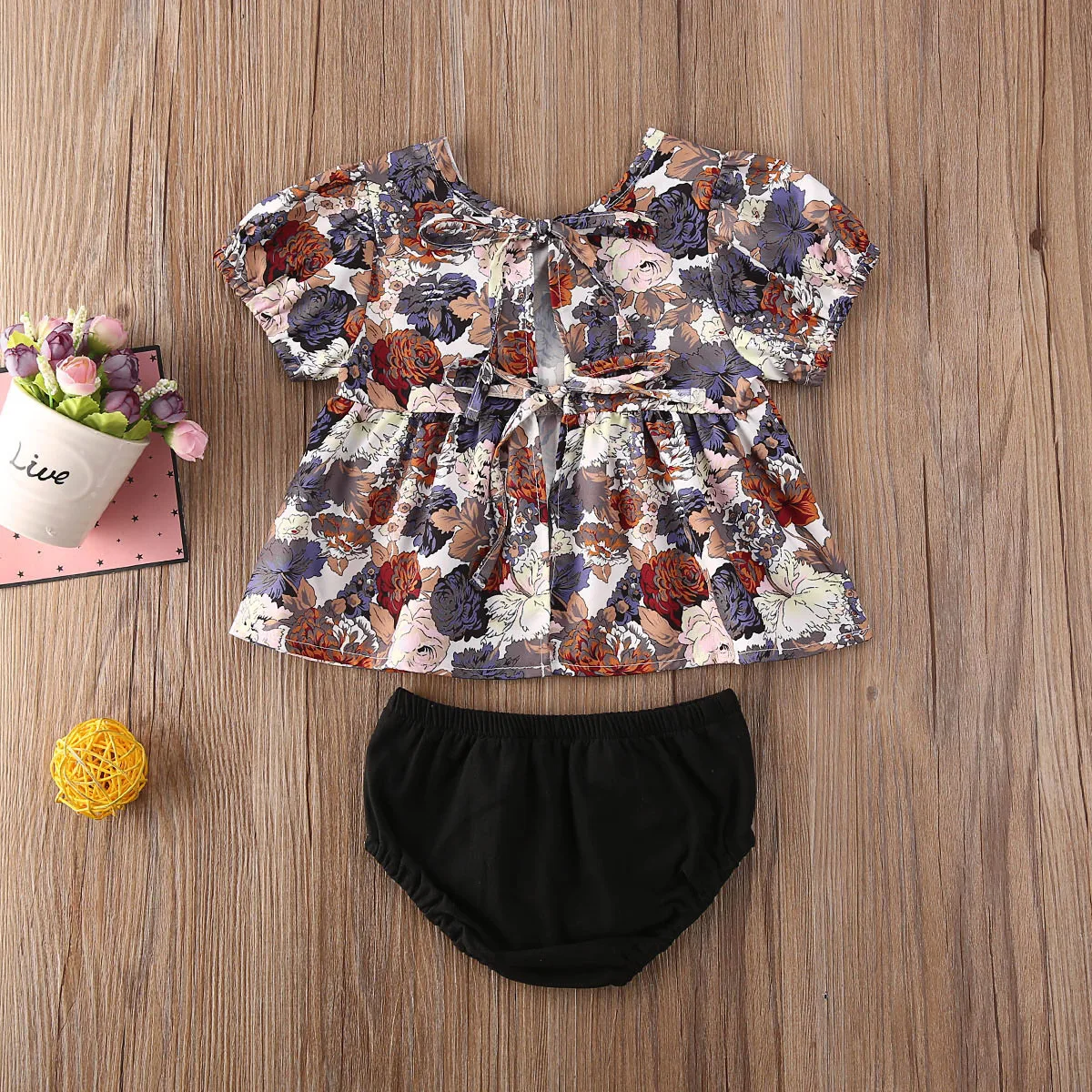 Новое поступление летняя одежда для малышей брата сестры Цветочные Топы