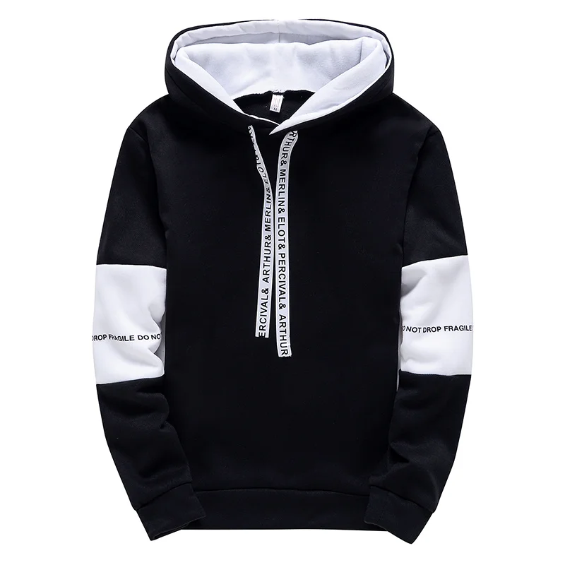 

Men's Hoodies Long Sleeve Casual Printing with Letter Sweatshirt New Spring Hip Hop Pullover Sports Top Male Hooded Sweatshirt