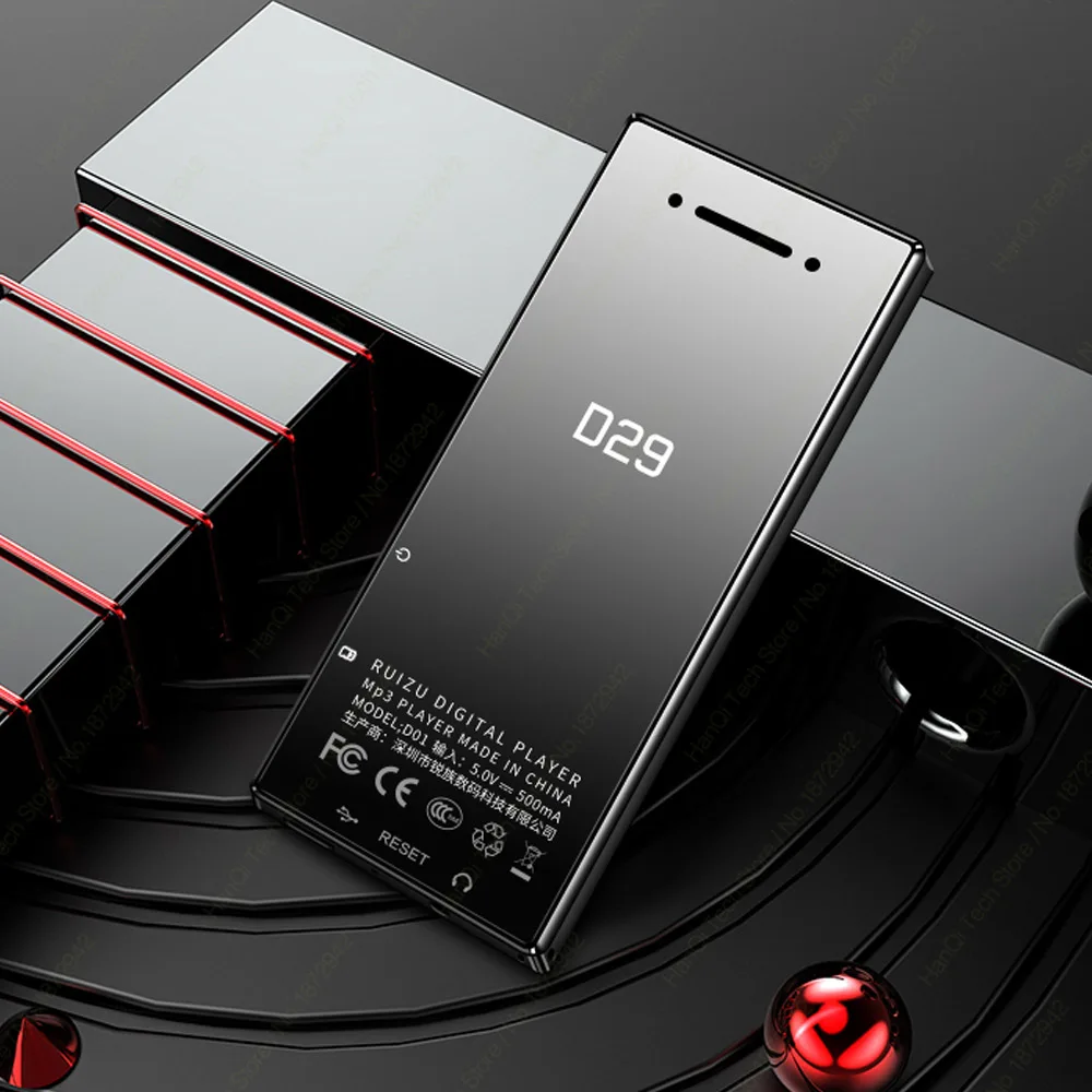Новый металлический Bluetooth MP3 плеер RUIZU D29 1 8 дюймовый HiFi музыкальный без потерь со