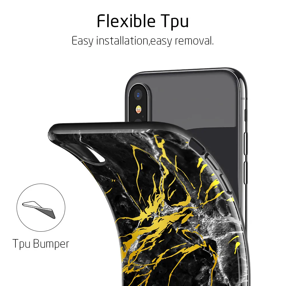 Роскошный чехол для телефона для iPhone X, мягкий чехол с мраморным узором для Apple iPhone 7 7 8 Plus, силиконовый чехол, аксессуары для TPU