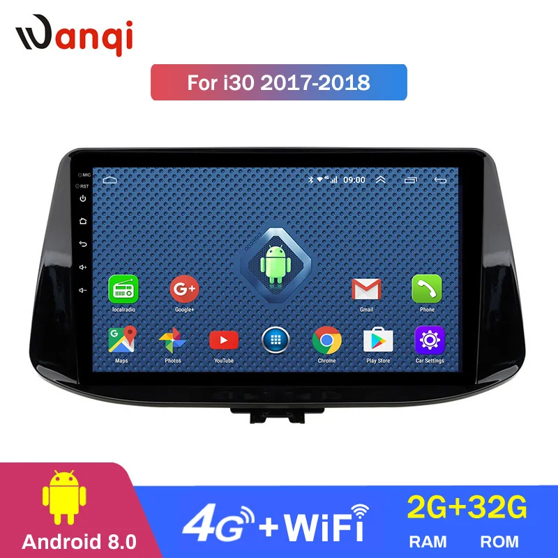 Wanqi 4G Lte Android 9 1 система Радио дисплей для Hyundai i30 2017 2018 Автомобильный