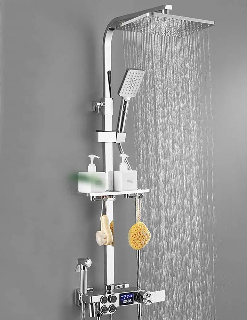 [Поставляется из: ru】ванная комната полностью медный черный душ двухрядная