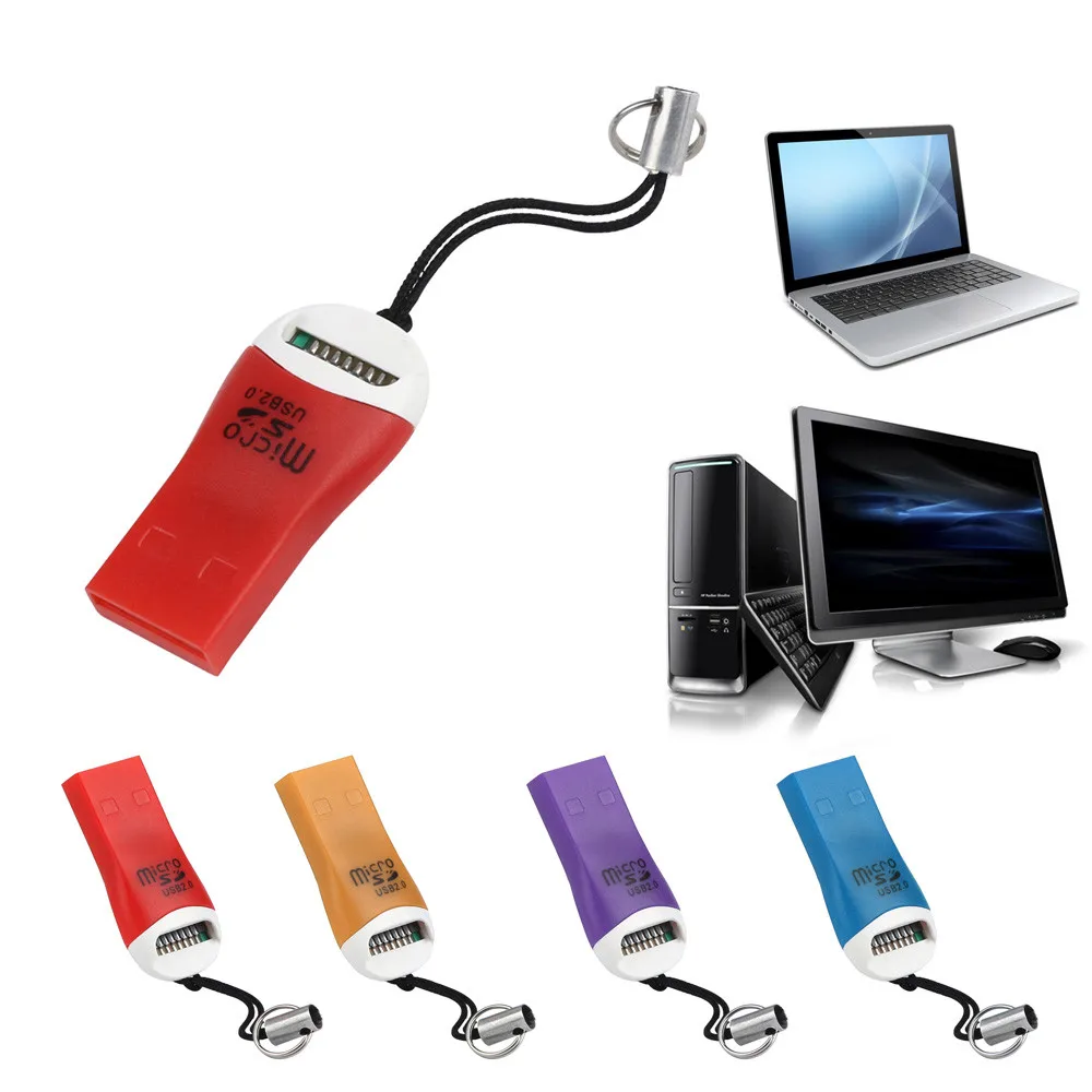 USB 2 0 кард ридер высокоскоростной мини Micro SD SDHC TF флэш карта памяти адаптер для