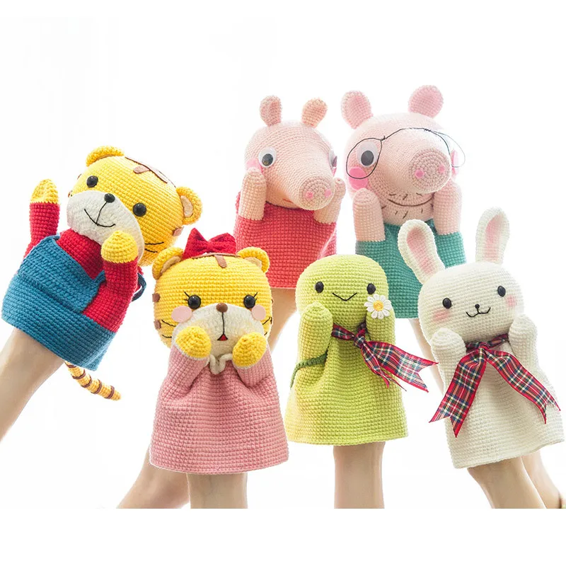 

Полуфабрикаты для вязания крючком ручной кукольный поросенок семья тигр сестра Черепаха и заяц мягкий подарок ручной работы забавная ручн...