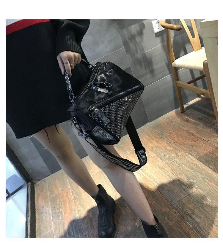 Fashion Horse Hair Messenger Bags Diamonds Satchels Horse Hair Patchwork handbag adies hand bags Diamonds Patchwork handbags