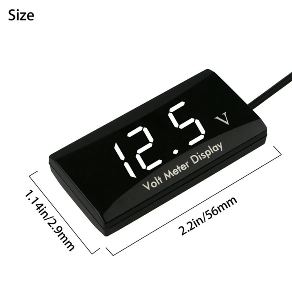 

BTRLIACY LED Display Digital Voltmeter Panel Volt Voltage Meter Tester Motorcycle Voltage Volt Gauge Panel Meter dropshiping