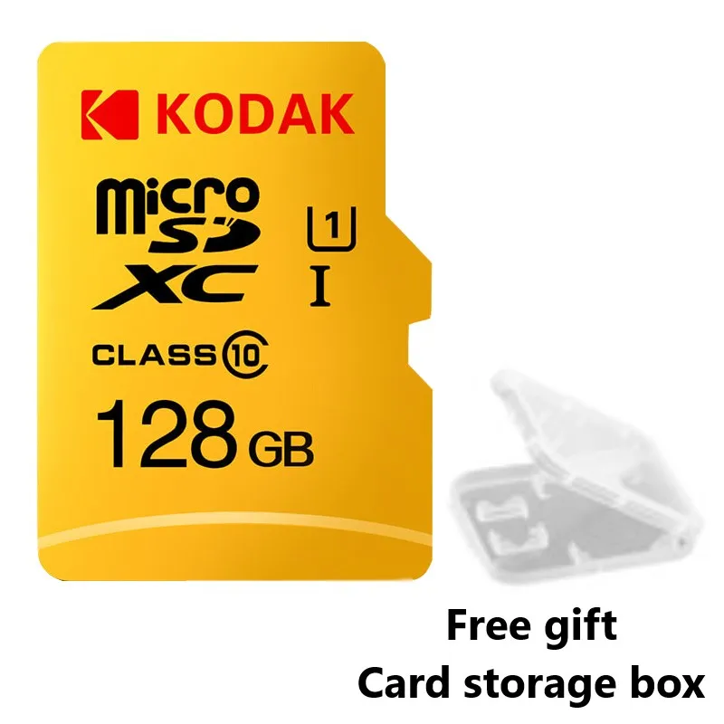 Kodak U3 V30 U1 класс 10 MicroSD XC SDHC sd карта памяти TF флэш-карта 512 ГБ 256 ГБ 128 Гб 64 ГБ 32 ГБ 16 ГБ для мобильного хранения видео - Емкость: U1 128GB
