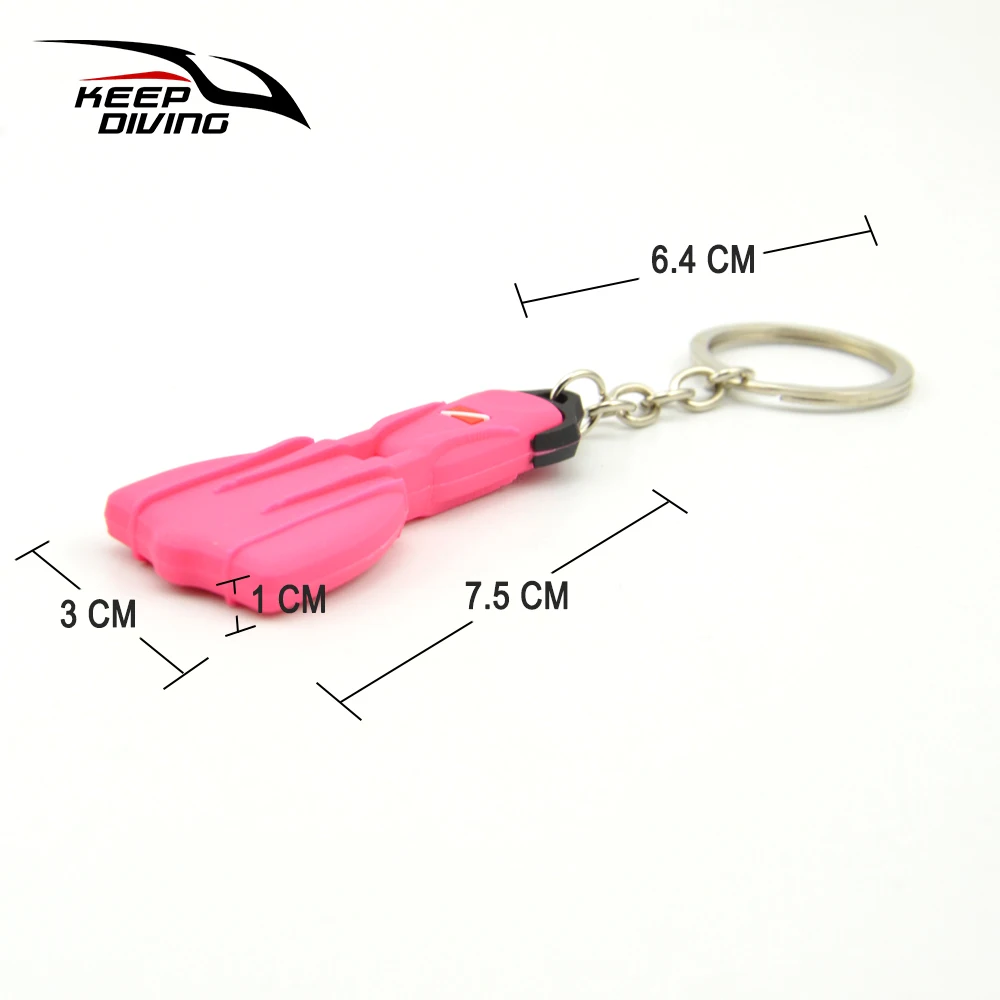 Mini Scuba Flipper Key Chain Dive Fins Keychain Ring Holder Keyring Pendant Ornaments OW AOW Keepsake Gift Zipper Handle | Спорт и