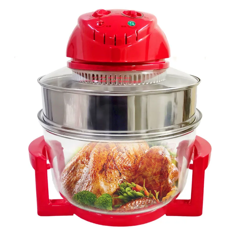 Красная глубокая жареная кастрюля на телевизионной основе легкая волновая печь