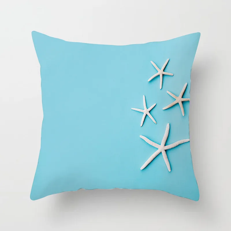 Fuwatacchi Cartoon Ocean Pattern Cushion Cover Starfish Conch Pillow For Car Home Room Sofa Decorative Pillowcase 45cm*45cm | Дом и сад