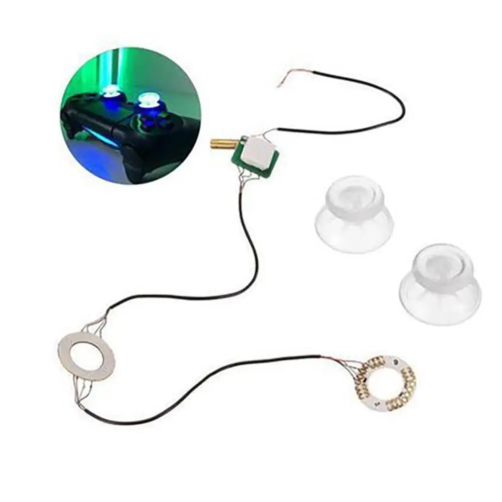 

LED Light Thumb Sticks Joysticks Analog Thumb With Clear Thumbsticks Cap DIY Wireless Handle Panel for PS4 for Xbox One Controll