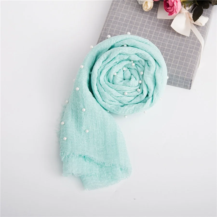 mint green Многофункциональный Мягкий реквизит для фотосъемки новорожденных, одеяло для фотосъемки детей, мусульманские обертывания с жемчугом и бисером - Цвет: mint green