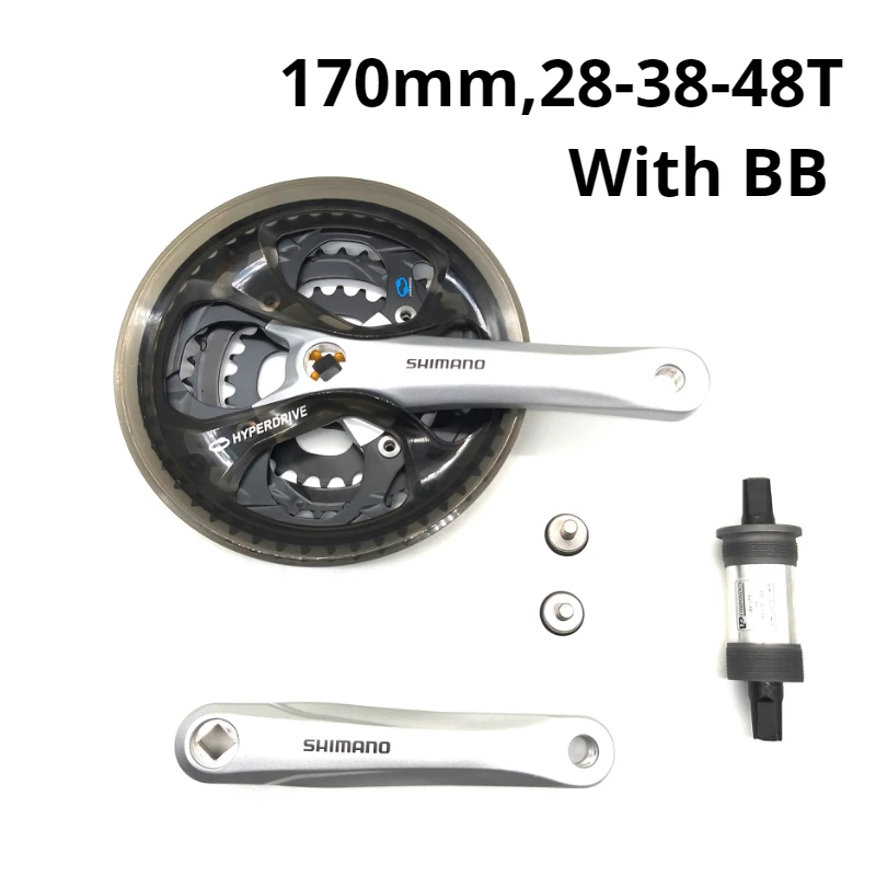 Silver 48T with BB ACERA FC-M361 MTB шатун для горного велосипеда, 6, 7, 8, Скорость 3x8 24s рукоятки 42-32-22T 48-38-28T 48 т 42 170 мм 175 мм m360 m361 звездочка цепной передачи - Цвет: Silver 48T with BB