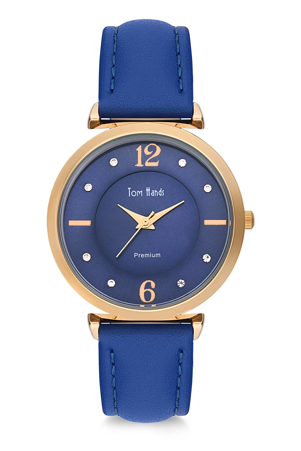

2020 top Brand Luxury Fashion Women 'S Navy Blue Leather Quartz Wristwatches Clock THST1-T0540-KD774 Tom & Hands