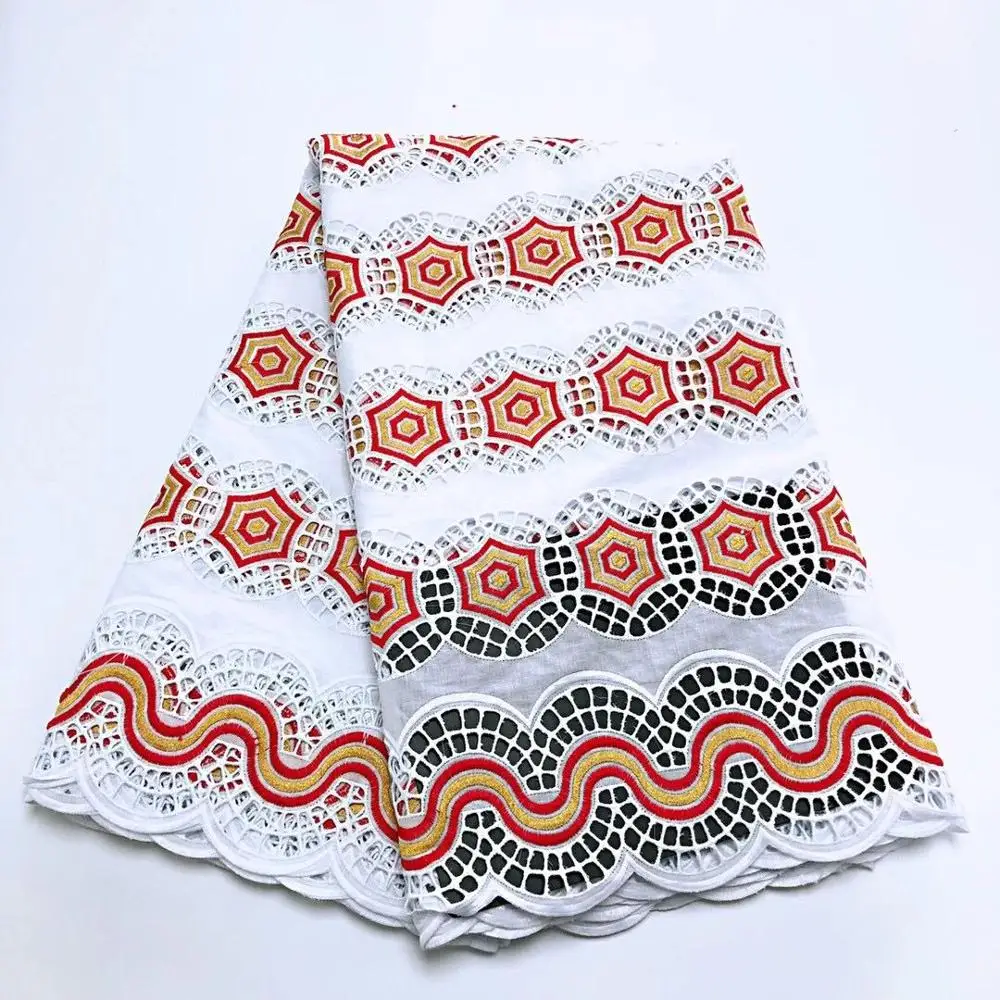

African lace fabric high quality lace 2020 swiss voile lace fabric embroidered cotton lace for wedding