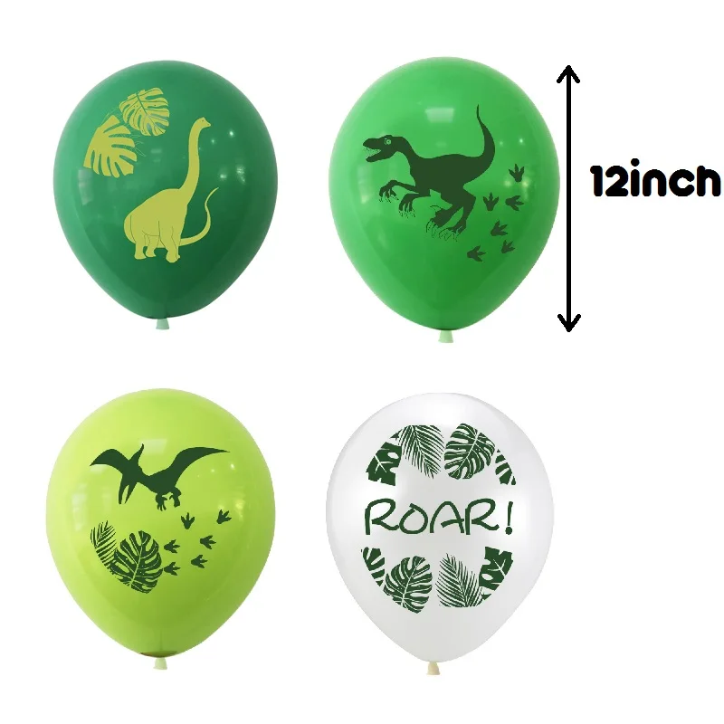 8 шт 12 дюймов Дино на день рождения воздушные шары Динозавр джунгли диких
