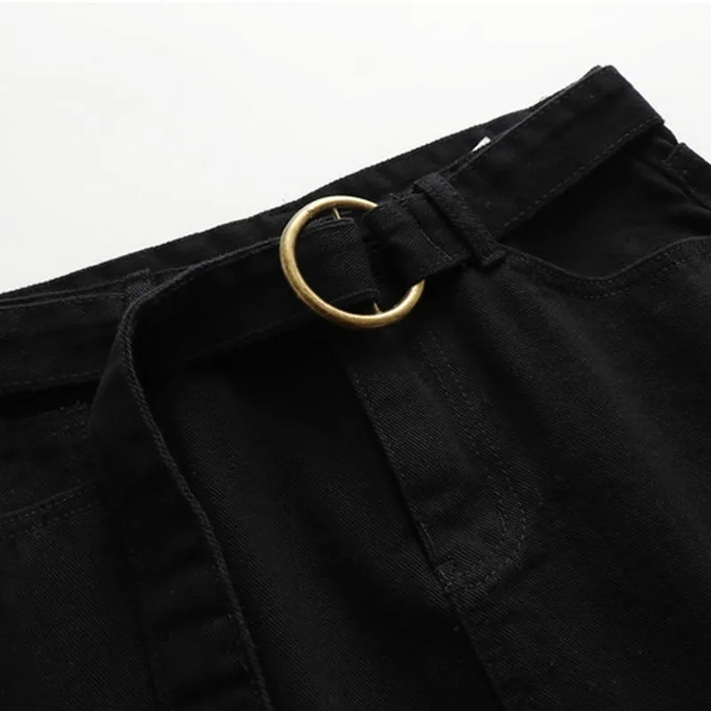 Летняя женская юбка ярких цветов Повседневная джинсовая Harajuku Женская Корейская