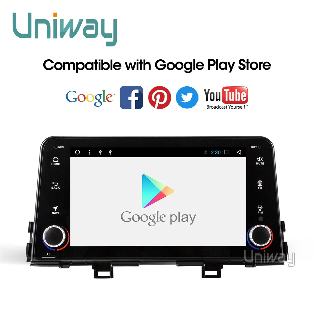 Uniway android 9 0 2G + 32G Автомобильный dvd плеер forKia Picanto 2017 2018 GPS навигация автомобильный