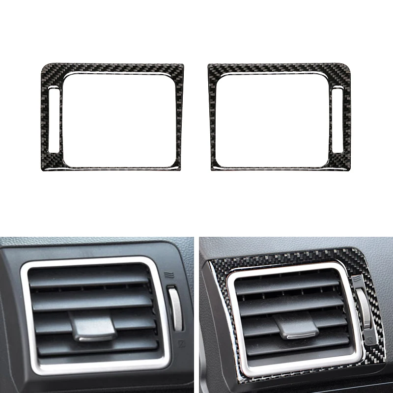 

2pcs Car Styling Real Carbon Fiber Air Conditioning Air Outlet Vent Cover Protective Trim For Subaru Forester 2016 2017 2018