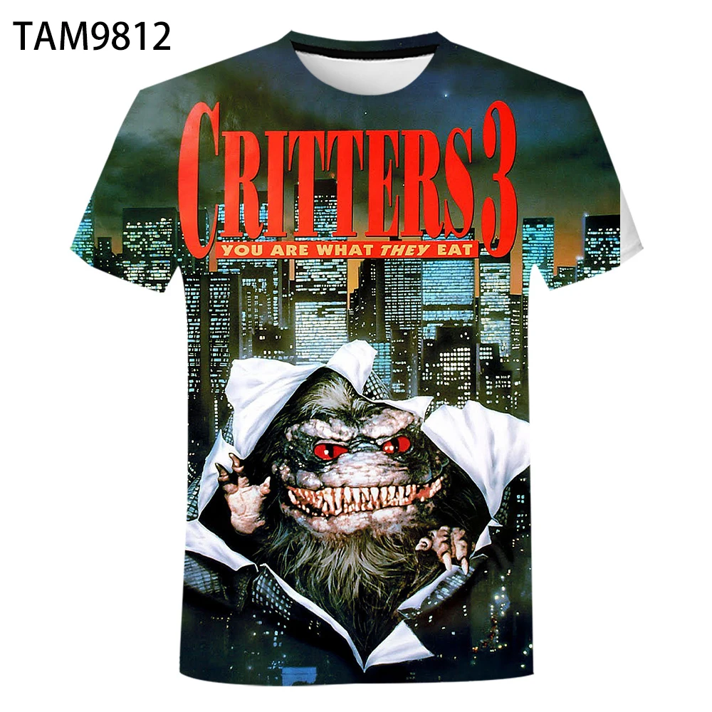 Футболка с коротким рукавом и 3D-принтом из фильма ужасов