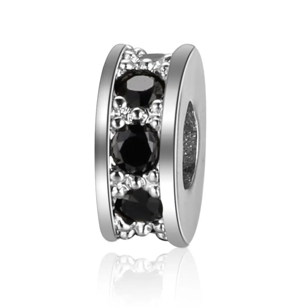 3 шт./лот CZ основные разделительные бусины DIY металлические латунь микро паве