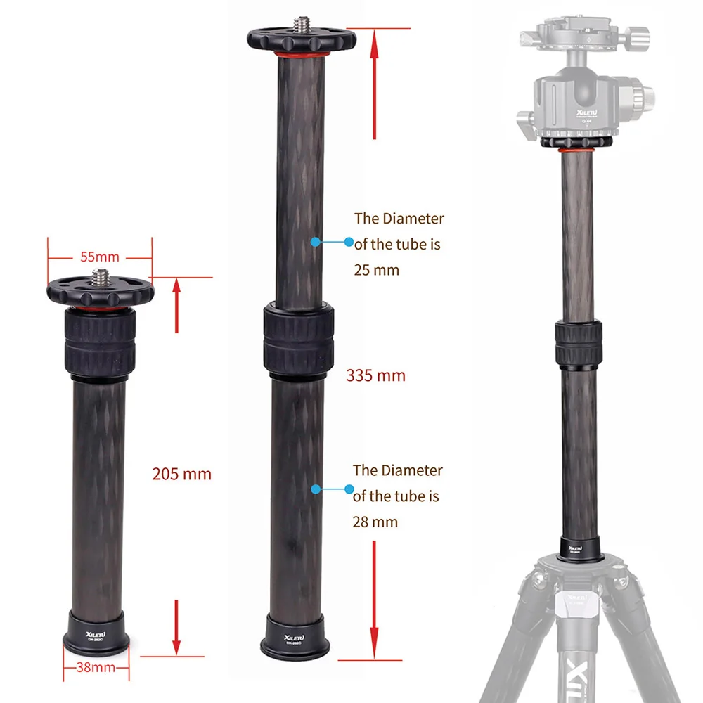 XILETU XLS-284C+ G44 Профессиональная фотография Штатив из углеродного волокна 360 градусов панорамная шаровая Головка Для Dslrs камер