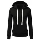 Женская толстовка с капюшоном Y2k, однотонная Толстовка С Карманами и длинным рукавом, пуловер, топы, рубашка, толстовка, женская зимняя одежда