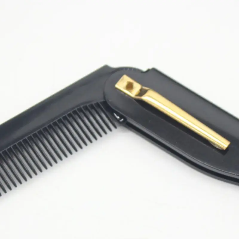 Мужская Портативная Складная расческа деловая дорожная пластиковая щетка для