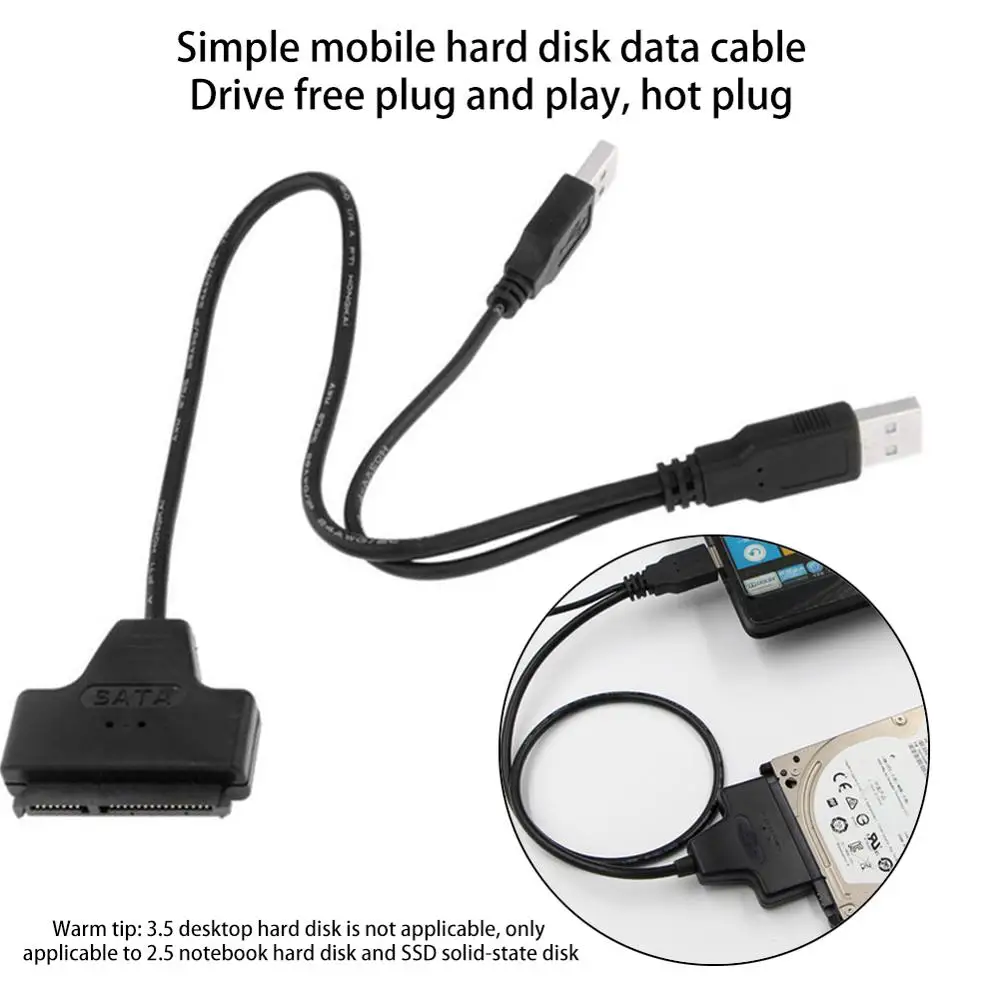 Горячая Распродажа кабель Sata USB 3 0 или USB2.0 SATA 22Pin Кабель адаптер для 2 5/3 5 дюймов HDD